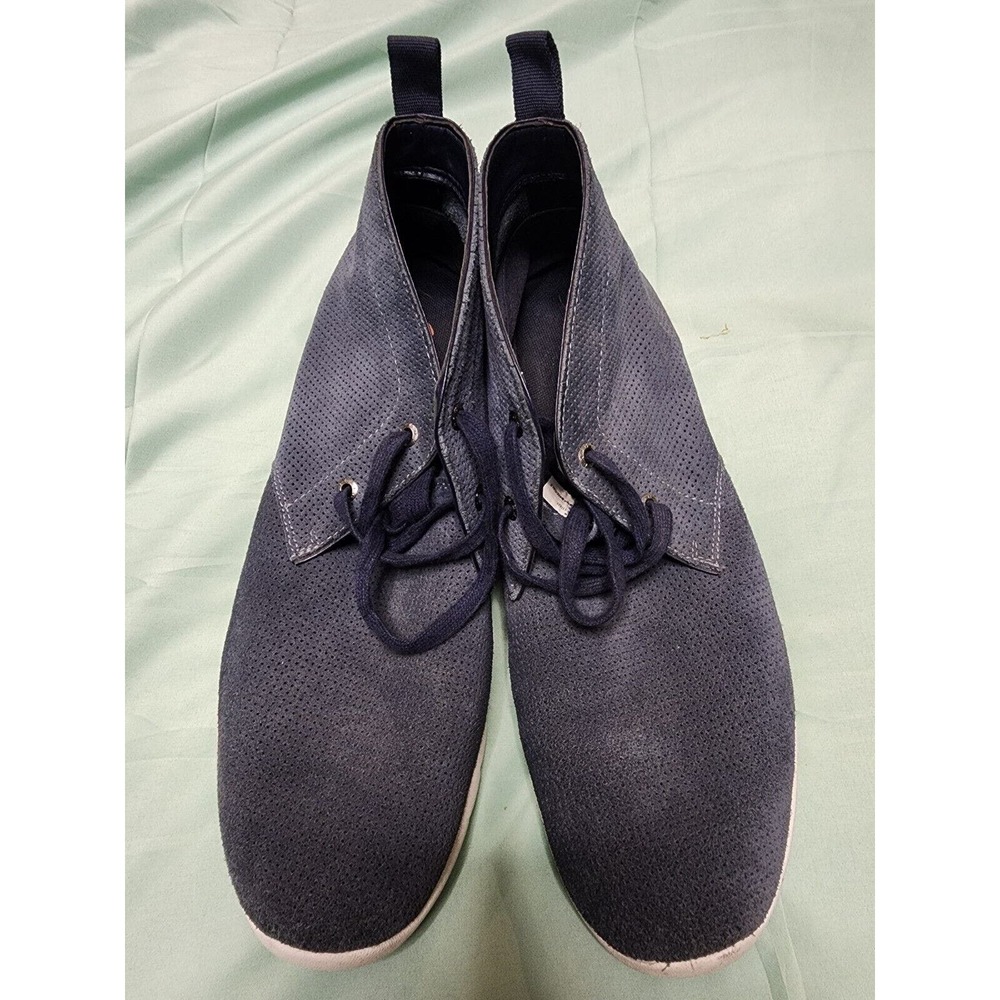 GBX Amaro Oxford Chukka Boots Mens 13 M Blue Suede Leather Mid-Top Shoes